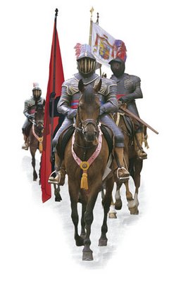 Reiter in historischen Kostümen